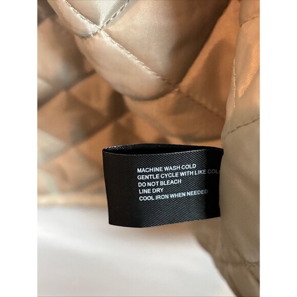 Bleeker & Broad Mens XL Beige Wool Blend Quilted Shirt Jacket - Picture 12 of 14